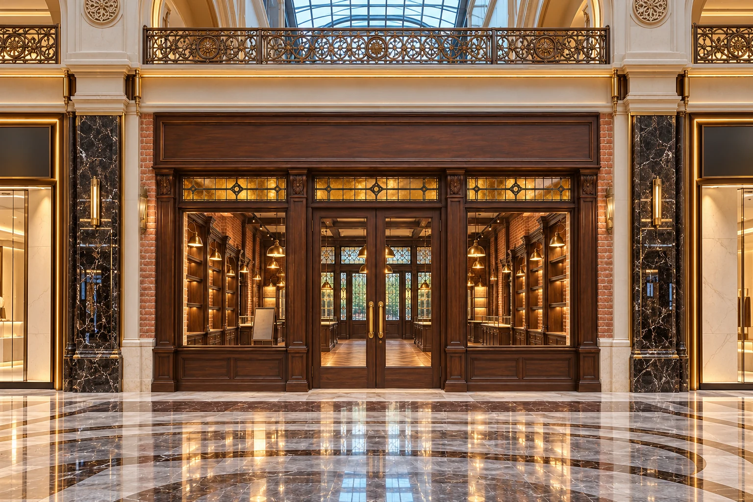 The storefront of Eve's Boutique in the side wall of the Grand Promenade
